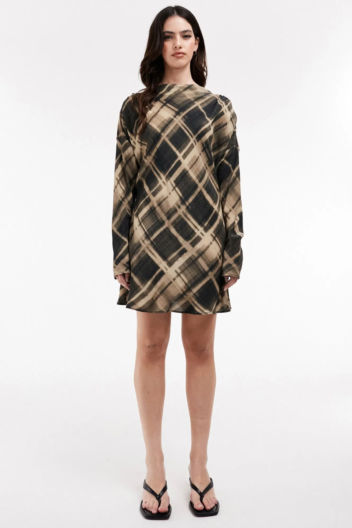 Topshop Vestido corto de manga larga.^Mujer Vestidos Y Monos