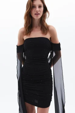 Oxxo Vestido corto de palabra de honor^Mujer Vestidos Y Monos