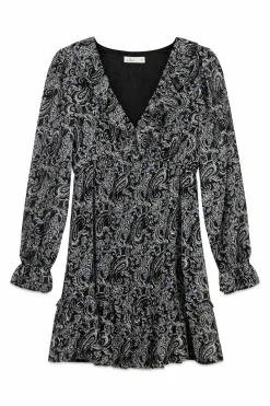 Springfield Vestido corto estampado manga larga^Mujer Vestidos Y Monos