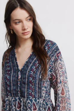 Springfield Vestido corto gasa lentejuelas^Mujer Vestidos Y Monos