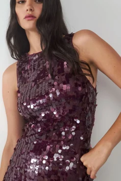 Balmohk Vestido corto lentejuelas^Mujer Vestidos Y Monos