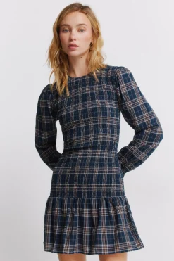 Springfield Vestido corto smock cuadros^Mujer Vestidos Y Monos