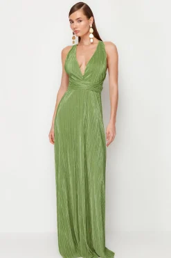 Trendyol Vestido espalda abierta cruzada^Mujer Vestidos Y Monos