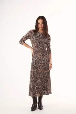 Slowlove Vestido estampado frunce^Mujer Vestidos Y Monos