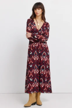 Springfield Vestido estampado manga larga^Mujer Vestidos Y Monos