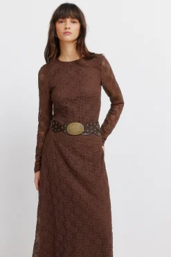 Springfield Vestido estructura manga larga^Mujer Vestidos Y Monos