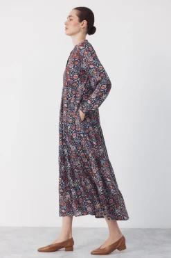 Cortefiel Vestido fluido estampado^Mujer Vestidos Y Monos