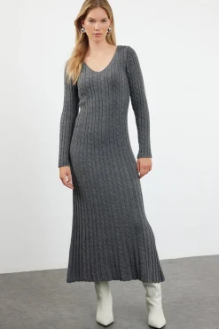 Trendyol Vestido largo b&aacute;sico^Mujer Vestidos Y Monos