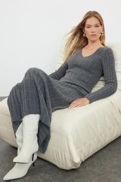 Trendyol Vestido largo b&aacute;sico^Mujer Vestidos Y Monos