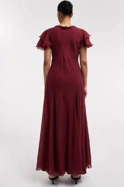 Topshop Vestido largo cuello pico^Mujer Vestidos Y Monos