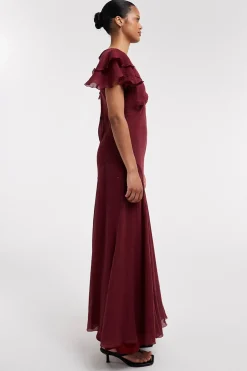 Topshop Vestido largo cuello pico^Mujer Vestidos Y Monos