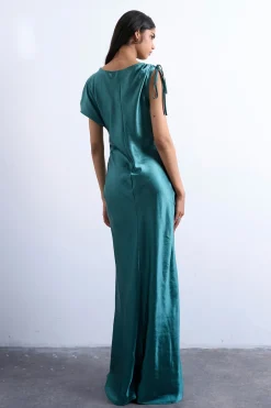 Topshop Vestido largo de manga corta^Mujer Vestidos Y Monos