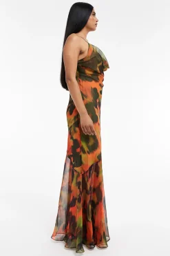 Topshop Vestido largo estampado^Mujer Vestidos Y Monos