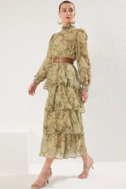 Trendyol Vestido largo volantes^Mujer Vestidos Y Monos