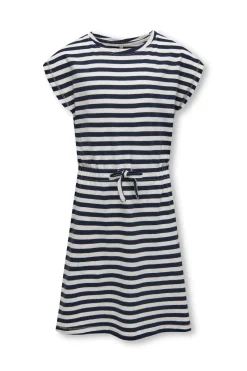 Only Girls Vestido marinero a rayas de manga corta^Niños Vestidos Y Monos