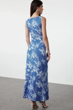 Trendyol Vestido maxi con fruncido^Mujer Vestidos Y Monos