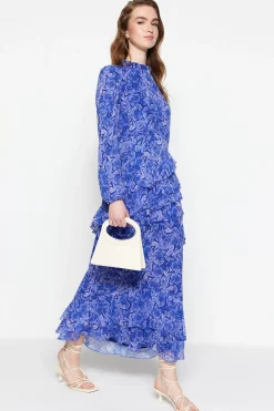 Trendyol Vestido maxi manga larga^Mujer Vestidos Y Monos