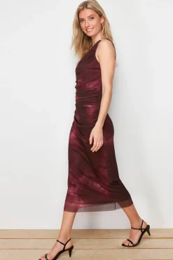 Trendyol Vestido midi asim&eacute;trico^Mujer Vestidos Y Monos