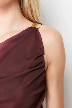 Trendyol Vestido midi asim&eacute;trico^Mujer Vestidos Y Monos