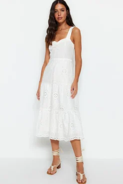 Trendyol Vestido midi bordados^Mujer Vestidos Y Monos