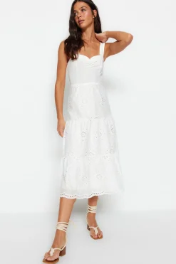 Trendyol Vestido midi bordados^Mujer Vestidos Y Monos