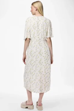 Pieces Vestido midi cuello pico^Mujer Vestidos Y Monos