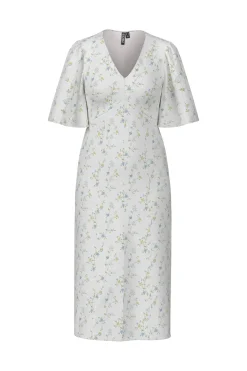 Pieces Vestido midi cuello pico^Mujer Vestidos Y Monos