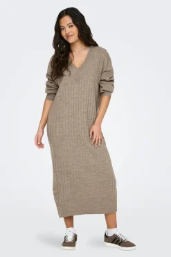 Only Vestido midi de punto^Mujer Vestidos Y Monos|Basic Bar
