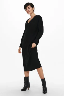 Only Vestido midi de punto^Mujer Vestidos Y Monos|Basic Bar