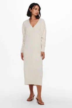 Only Vestido midi de punto^Mujer Vestidos Y Monos|Basic Bar