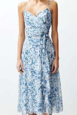 Trendyol Vestido midi de tirantes lazo^Mujer Vestidos Y Monos