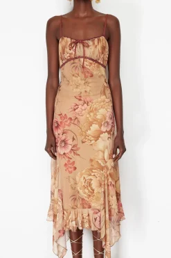 Trendyol Vestido midi detalle lazo^Mujer Vestidos Y Monos