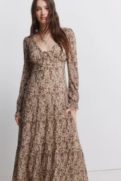 Springfield Vestido midi estampado^Mujer Vestidos Y Monos