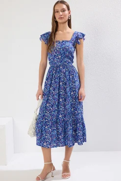 Trendyol Vestido midi flores^Mujer Vestidos Y Monos