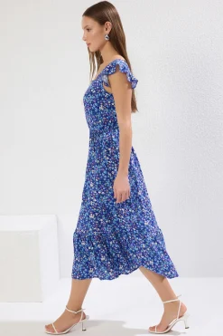 Trendyol Vestido midi flores^Mujer Vestidos Y Monos