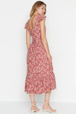 Trendyol Vestido midi flores^Mujer Vestidos Y Monos
