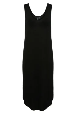 Pieces Vestido midi fluido con lurex^Mujer Vestidos Y Monos