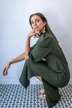 Cul Sac Vestido midi frunces^Mujer Vestidos Y Monos|Ropa