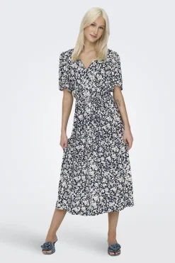 Only Vestido midi manga corta^Mujer Vestidos Y Monos