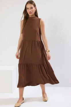 Trendyol Vestido midi recto sin mangas^Mujer Vestidos Y Monos