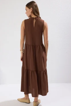 Trendyol Vestido midi recto sin mangas^Mujer Vestidos Y Monos