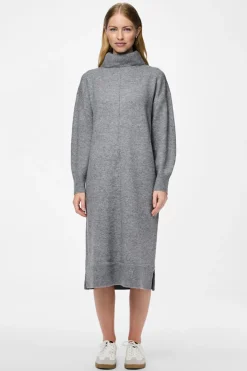 Pieces Vestido punto midi cuello alto^Mujer Vestidos Y Monos|Basic Bar