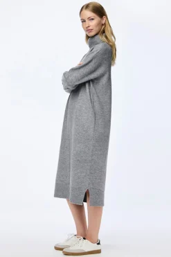 Pieces Vestido punto midi cuello alto^Mujer Vestidos Y Monos|Basic Bar