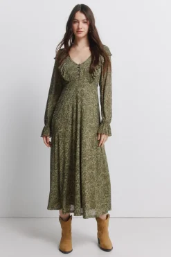 Springfield Vestido verde estampado^Mujer Vestidos Y Monos