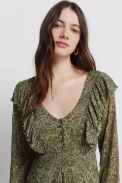 Springfield Vestido verde estampado^Mujer Vestidos Y Monos