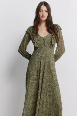 Springfield Vestido verde estampado^Mujer Vestidos Y Monos