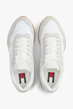 Tommy Jeans Zapatilla blanca con logo bandera^Hombre Zapatillas Deportivas