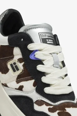 D. Franklin Zapatillas Court con estampado de vaca^Mujer Zapatillas Deportivas