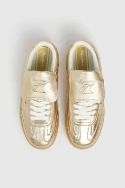 Pepe Jeans Zapatillas De Piel Metalizadas^Mujer Zapatillas Deportivas