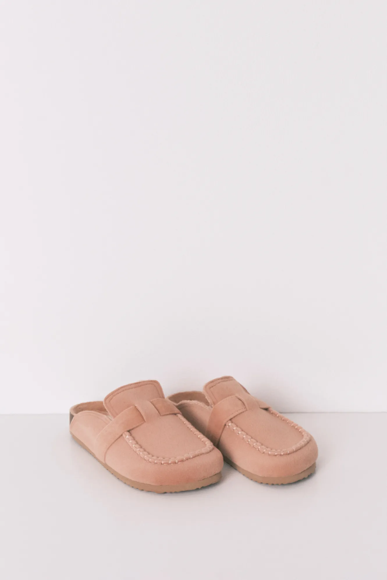 Women'secret Zapatillas tipo zueco ante rosa^Mujer Zapatillas De Casa